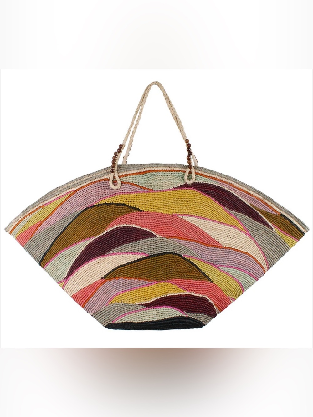 NWOT! Gas bijou accessories (French brand). XL straw bag. NEVER USED! NEW WO TAG - Picture 6 of 8
